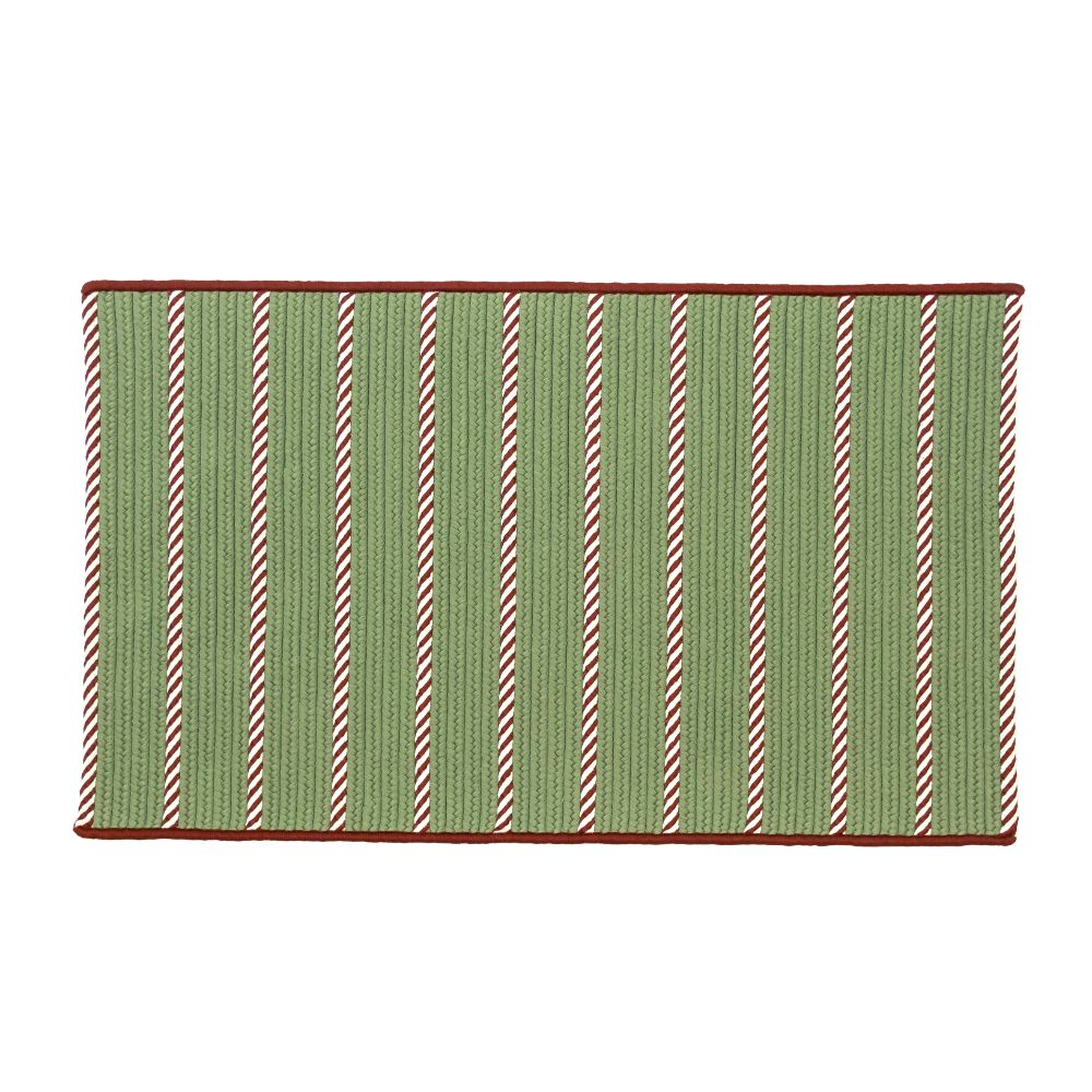 Colonial Mills YC23 Naughty Elf Stripe Christmas Rug - Green 42" x 66"